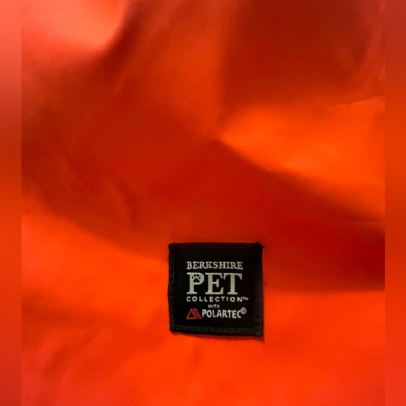 Berkshire Reflective Orange Fleece Lined Polartec Dog Rain Jacket Size M - Picture 6 of 12